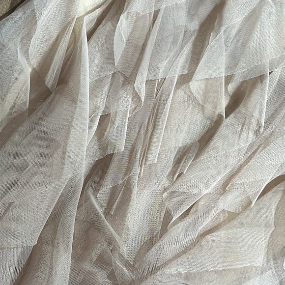 Champagne Skirt Ruffled Floor Length Fun for any occasion - Picture 4 of 5